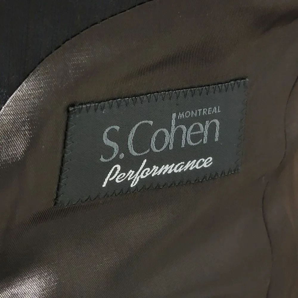 S.Cohen Performance Men's Sport Coat Blazer Two Button Brown Black‎ Wool 39R